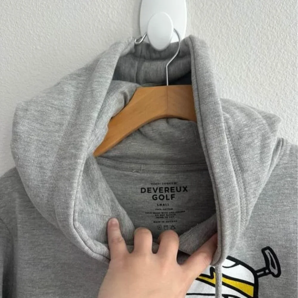 Devereux‎ Golf Peachy Mane Graphic Streetwear Hoodie Sz S